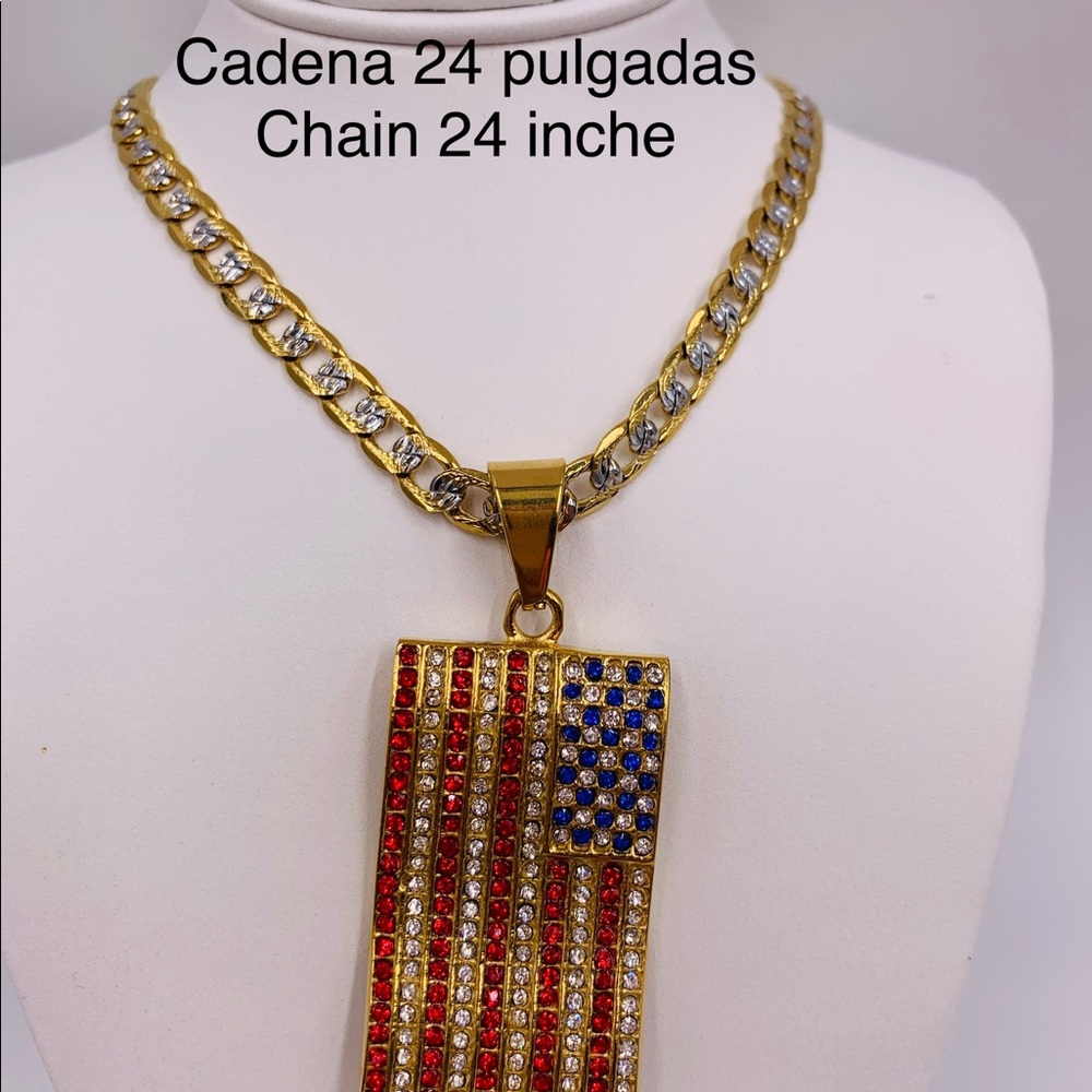 /18k gold plated chain and pendant